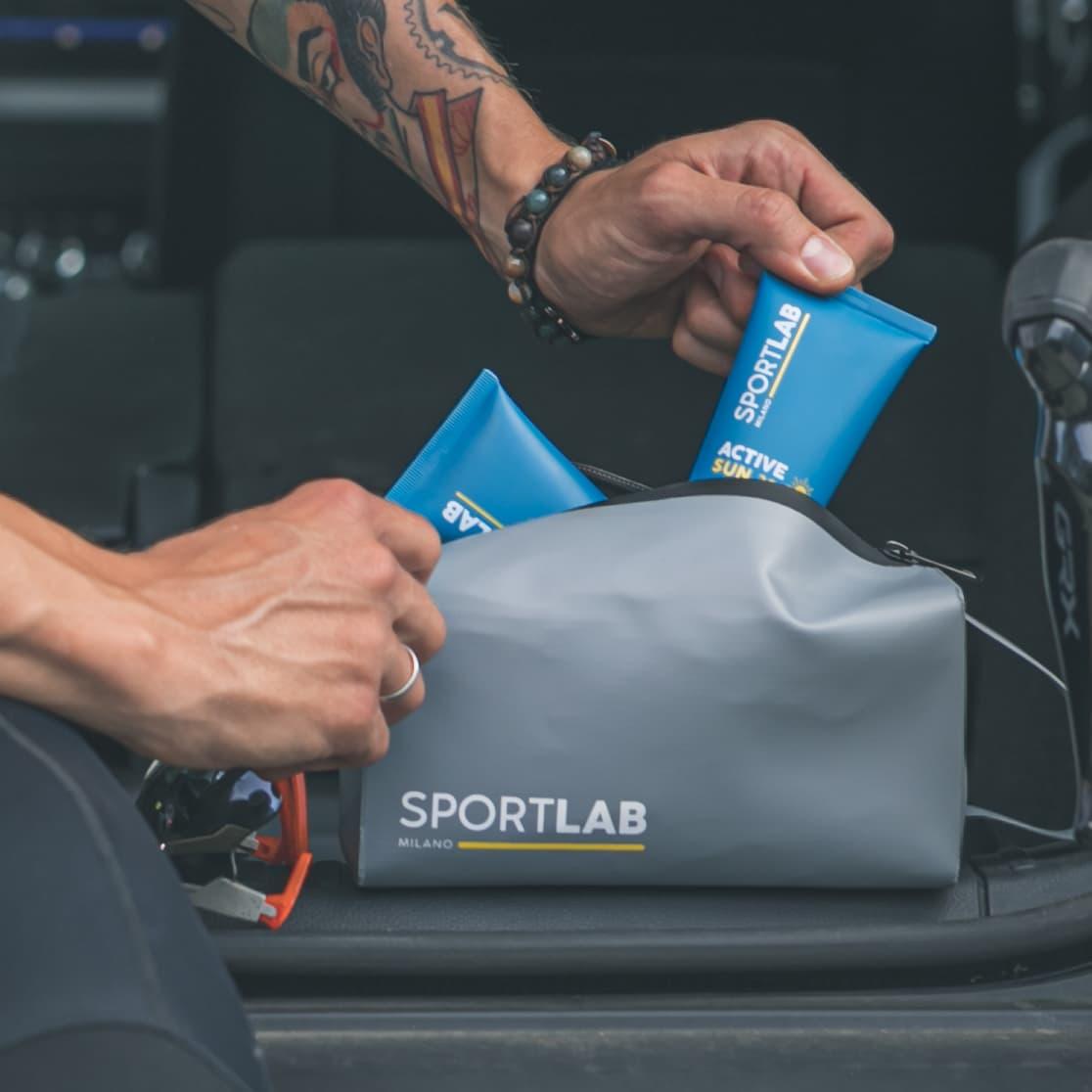 borsa per prodotti sportivi impermeabile sportcase grigia