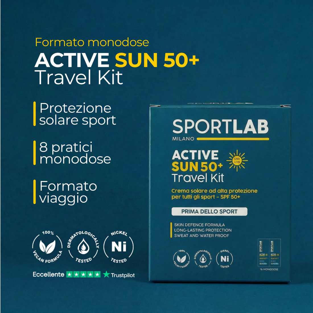 ACTIVE SUN 50+ Travel Kit | Double Pack - SportLab Milano